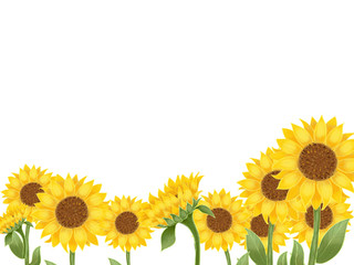 黄色卡通向日葵花朵元素GIF动态图向日葵元素